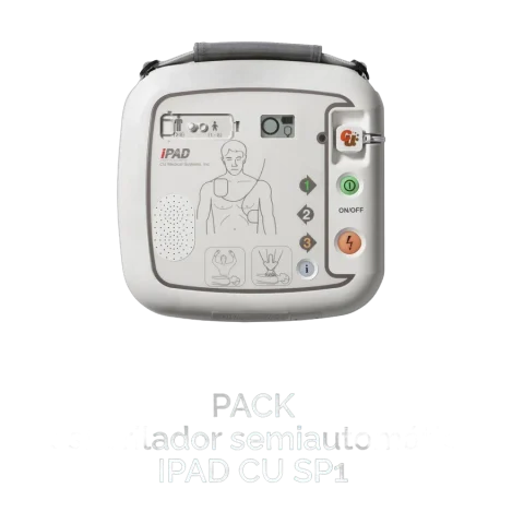 Pack desfibrilador semiautomático externo IPAD CU SP1